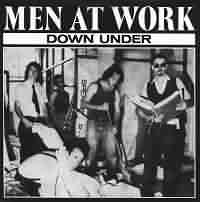 Down Under ----- Men at Work ----- 
Der Song "Down Under" aus dem Jahr 1982 darf als Welterfolg der australischen Rockband "Men at Work" gesehen werden.<br>
Dabei war der Platz 9 in den deutschen Charts einer der schlechteren Platzierungen denn in der Schweiz, in England und in den USA hat der Song die Spitze, den ersten Platz, erreicht.<br>
Jahre spter, im Jahr 2010, musste die Band sich Plagiatsvorwrfte gefallen lassen, Teile des Liedes wren aus einem australischen Pfadfinderlied.
